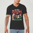 Christmas Sped Teacher Tis The Season For Inclusion Women Men's V-Neck T-Shirt, novelty gifts, funny gifts