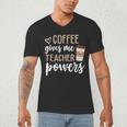 Coffee Gives Me Teacher Powers Teacher Men's V-Neck T-Shirt, novelty gifts, funny gifts Coffee Gives Me Teacher Powers Teacher Men's V-Neck T-Shirt, novelty gifts, funny gifts