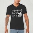 Coffee Teach Repeat Women's Misses Plus Size Teacher Men's V-Neck T-Shirt, novelty gifts, funny gifts Coffee Teach Repeat Women's Misses Plus Size Teacher Men's V-Neck T-Shirt, novelty gifts, funny gifts