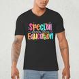 Color Special Education Squad Groovy Dream Team SPED Teacher Men's V-Neck T-Shirt, novelty gifts, funny gifts Color Special Education Squad Groovy Dream Team SPED Teacher Men's V-Neck T-Shirt, novelty gifts, funny gifts