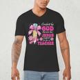 Created By God Called To Teacher Jesus Christian Teacher Men's V-Neck T-Shirt, novelty gifts, funny gifts