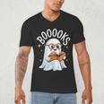 Cute Ghost Reading Book Librarian Teacher Halloween Costume Men's V-Neck T-Shirt, novelty gifts, funny gifts