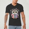 Cute Reading Owl Book Lover Teacher Librarian Bookworm Men's V-Neck T-Shirt, novelty gifts, funny gifts Cute Reading Owl Book Lover Teacher Librarian Bookworm Men's V-Neck T-Shirt, novelty gifts, funny gifts