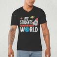 Cute Teacher My Students Are Out Of This World Space Men Women Kids Men's V-Neck T-Shirt, novelty gifts, funny gifts