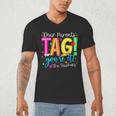 Dear Parents Tag You'Re It Love Teachers Last Day Of School Men's V-Neck T-Shirt, novelty gifts, funny gifts