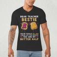 Dear Teacher Bestie You'Re Totally My Jam Shirt Kids Men's V-Neck T-Shirt, novelty gifts, funny gifts