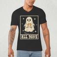 All Done Sign Language Ghost Speech Pathology Teacher Men's V-Neck T-Shirt, novelty gifts, funny gifts
