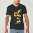 Dragonfly Sunflower Teacher Growth Mindset Choose To Shine Men's V-Neck T-Shirt, novelty gifts, funny gifts Dragonfly Sunflower Teacher Growth Mindset Choose To Shine Men's V-Neck T-Shirt, novelty gifts, funny gifts