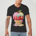 Dripping Apple Ice Cream Cone Cute Teacher Appreciation Men's V-Neck T-Shirt, novelty gifts, funny gifts