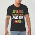 Dual Language Teacher Bilingual Teacher Men's V-Neck T-Shirt, novelty gifts, funny gifts