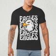 Eagles School Sports Fan Team Spirit Teacher Parent Student Men's V-Neck T-Shirt, novelty gifts, funny gifts