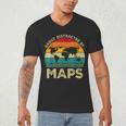 Easily Distracted By Maps Geography Teacher Men's V-Neck T-Shirt, novelty gifts, funny gifts Easily Distracted By Maps Geography Teacher Men's V-Neck T-Shirt, novelty gifts, funny gifts
