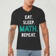 Eat Sleep Math Repeat Math Teacher Men Women Girls Kids Men's V-Neck T-Shirt, novelty gifts, funny gifts