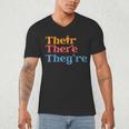 English Teacher Their There Theyre Grammar Men Women Men's V-Neck T-Shirt, novelty gifts, funny gifts