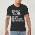 English Teacher Because Math Teachers Need Heroes Too Men's V-Neck T-Shirt, novelty gifts, funny gifts English Teacher Because Math Teachers Need Heroes Too Men's V-Neck T-Shirt, novelty gifts, funny gifts