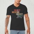 Equality Inclusion Diversity Equity Love Never Fails Teacher Men's V-Neck T-Shirt, novelty gifts, funny gifts