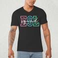 ESL Squad Teacher English As A Second Language Men's V-Neck T-Shirt, novelty gifts, funny gifts ESL Squad Teacher English As A Second Language Men's V-Neck T-Shirt, novelty gifts, funny gifts