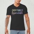 Everything Is Figureoutable Teacher Motivational - -Adults Small Short Sleeve Crew Collar Modern Fun Vacation Cotton Polyester Machine Wash Men's V-Neck T-Shirt, novelty gifts, funny gifts Everything Is Figureoutable Teacher Motivational - -Adults Small Short Sleeve Crew Collar Modern Fun Vacation Cotton Polyester Machine Wash Men's V-Neck T-Shirt, novelty gifts, funny gifts