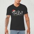 FA LA8 Christmas Santa Fa La Math Teacher Student Men's V-Neck T-Shirt, novelty gifts, funny gifts