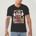 Faboolous COMPUTER TEACHER Costume This Is My Spooky Mom Dad Men's V-Neck T-Shirt, novelty gifts, funny gifts