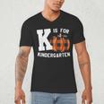 Fall Kindergarten Teacher K Is For Buffalo Plaid Pumpkin Men's V-Neck T-Shirt, novelty gifts, funny gifts Fall Kindergarten Teacher K Is For Buffalo Plaid Pumpkin Men's V-Neck T-Shirt, novelty gifts, funny gifts