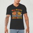 Fall In Love With Learning Autumn Pumpkin Fall Teacher Kids Men's V-Neck T-Shirt, novelty gifts, funny gifts Fall In Love With Learning Autumn Pumpkin Fall Teacher Kids Men's V-Neck T-Shirt, novelty gifts, funny gifts