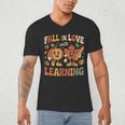 Fall In Love With Learning Retro Autumn Thanksgiving Teacher Men's V-Neck T-Shirt, novelty gifts, funny gifts Fall In Love With Learning Retro Autumn Thanksgiving Teacher Men's V-Neck T-Shirt, novelty gifts, funny gifts