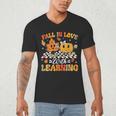 Fall In Love With Learning Fall Teacher Thanksgiving Retro Men's V-Neck T-Shirt, novelty gifts, funny gifts Fall In Love With Learning Fall Teacher Thanksgiving Retro Men's V-Neck T-Shirt, novelty gifts, funny gifts