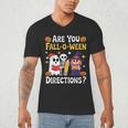 Are You Fall O Ween Directions Halloween Teacher Ghost Men's V-Neck T-Shirt, novelty gifts, funny gifts