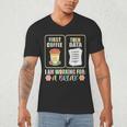 First Coffee Then Data SPED Teacher Taking a Break Men's V-Neck T-Shirt, novelty gifts, funny gifts