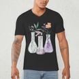 Flowers Test Tube Chemistry Student Science Teacher Women Men's V-Neck T-Shirt, novelty gifts, funny gifts