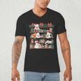 Ghost Christmas Reading Book Lover Library Christmas Teacher Men's V-Neck T-Shirt, novelty gifts, funny gifts