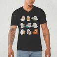 Ghost Reading Teacher Halloween Librarian Book Lover School Men's V-Neck T-Shirt, novelty gifts, funny gifts Ghost Reading Teacher Halloween Librarian Book Lover School Men's V-Neck T-Shirt, novelty gifts, funny gifts