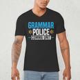 Grammar Police Comma Unit English Teacher Grammar Teacher For Men Women Men's V-Neck T-Shirt, novelty gifts, funny gifts