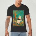 Groovy Ghost Reading Book Cat Halloween Ghost Teacher Men's V-Neck T-Shirt, novelty gifts, funny gifts Groovy Ghost Reading Book Cat Halloween Ghost Teacher Men's V-Neck T-Shirt, novelty gifts, funny gifts