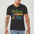 Growth Mindset Teacher Believe In The Power Of Yet Men's V-Neck T-Shirt, novelty gifts, funny gifts