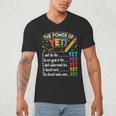 Growth Mindset Teacher Power Of Yet Inspirational Men's V-Neck T-Shirt, novelty gifts, funny gifts