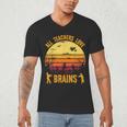 Halloween Costume Teacher Love Brains Zombie Men's V-Neck T-Shirt, novelty gifts, funny gifts Halloween Costume Teacher Love Brains Zombie Men's V-Neck T-Shirt, novelty gifts, funny gifts