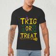 Halloween Math Teacher Trig Or Treat Student School College Men's V-Neck T-Shirt, novelty gifts, funny gifts