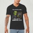 Halloween Monster Math Pun Teacher Humor Men's V-Neck T-Shirt, novelty gifts, funny gifts