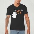 Halloween Music Note Ghost Teacher Fall Musical Instrument Men's V-Neck T-Shirt, novelty gifts, funny gifts Halloween Music Note Ghost Teacher Fall Musical Instrument Men's V-Neck T-Shirt, novelty gifts, funny gifts