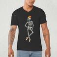 Halloween Skeleton Tap Dance Ballet Dance Teacher Men's V-Neck T-Shirt, novelty gifts, funny gifts