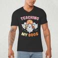 Halloween Teacher Teaching My Boos Costume Teacher Men Women Men's V-Neck T-Shirt, novelty gifts, funny gifts