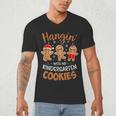Hangin My Kindergarten Cookie Gingerbread Christmas Teacher For Men Women Kids Men's V-Neck T-Shirt, novelty gifts, funny gifts Hangin My Kindergarten Cookie Gingerbread Christmas Teacher For Men Women Kids Men's V-Neck T-Shirt, novelty gifts, funny gifts