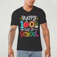 Happy 100th Day Of School Teachers 100 Days Of School Kids Men's V-Neck T-Shirt, novelty gifts, funny gifts