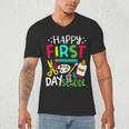 Happy First Day Of School Teacher Back To School Student Men's V-Neck T-Shirt, novelty gifts, funny gifts Happy First Day Of School Teacher Back To School Student Men's V-Neck T-Shirt, novelty gifts, funny gifts