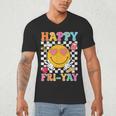 Happy Fri-Yay Groovy Teacher Friday Weekend Fri Yay Men's V-Neck T-Shirt, novelty gifts, funny gifts