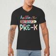 Hello Pre-K Pencil Teacher Student Tie Dye Men's V-Neck T-Shirt, novelty gifts, funny gifts Hello Pre-K Pencil Teacher Student Tie Dye Men's V-Neck T-Shirt, novelty gifts, funny gifts