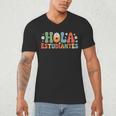 Hola Estudiantes Spanish Teacher Men's V-Neck T-Shirt, novelty gifts, funny gifts Hola Estudiantes Spanish Teacher Men's V-Neck T-Shirt, novelty gifts, funny gifts