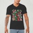 In My Holly Xmas Jolly Teacher Era Teacher Vibes Christmas For Men Women Kids Men's V-Neck T-Shirt, novelty gifts, funny gifts In My Holly Xmas Jolly Teacher Era Teacher Vibes Christmas For Men Women Kids Men's V-Neck T-Shirt, novelty gifts, funny gifts
